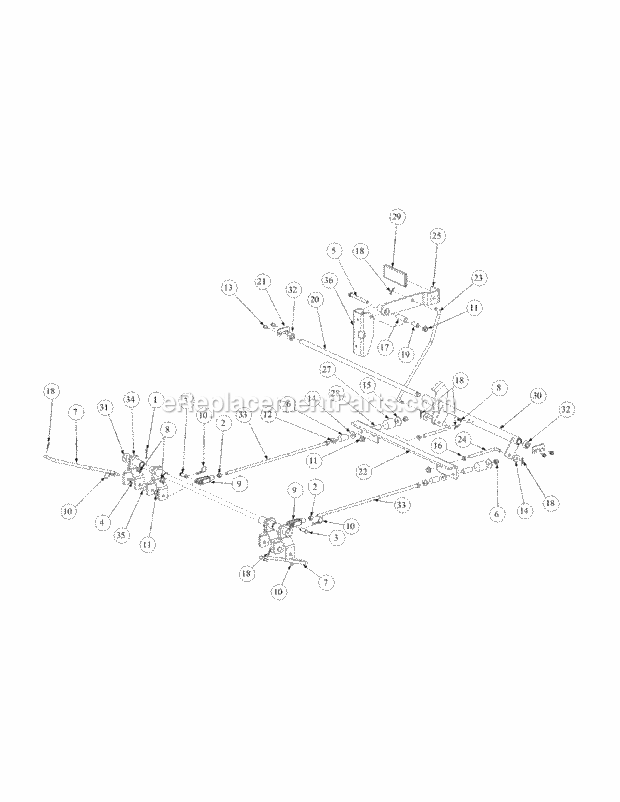 Brake Assembly Diagram and Parts List for M72-GN 53AB5FEZ150 Cub Cadet Sprayer